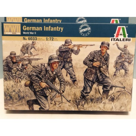 German Infantry WWII  Figures 50 Soldiers 1/72 N°6033 Italeri