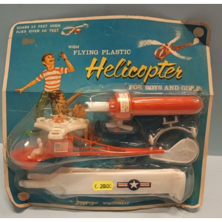 Helicopter  High Flying Plastic Vintage Nuovo Sigillato