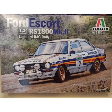 Ford Escort RS 1800Mk II Rally Plastic Model Kit Scala 1/24 N° 3650 Italeri