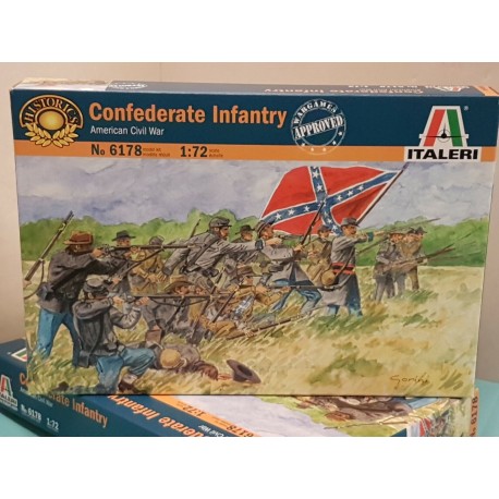 Confederate Infantry American Civil War Figures 1/72 N°6178 Italeri Soldatini