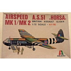 AS51 Mk1/2 Horsa Assault Glider Plastic Model Kit Italeri 1/72 art.116 Vintage