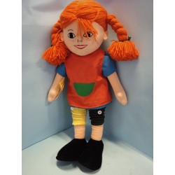 Pippi Calzelunghe in Tessuto 63 cm Bambola Doll Vintage Nuova