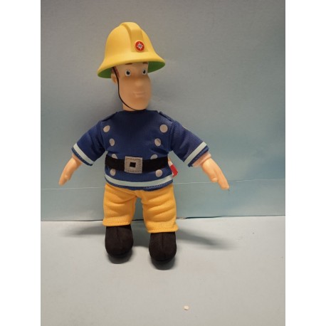 Fireman Sam il Pompiere in Gomma e Tessuto  cm 20  Nuovo con etichetta