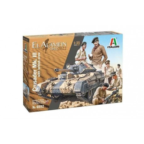 Crusader Mk.2 + Crew Tank WW2 Model Plastic Kit Italeri 1:35 - n.6592