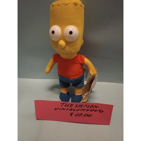 Bart The Simpsons 24 cm. in Tessuto Vintage Nuovo con Etichetta