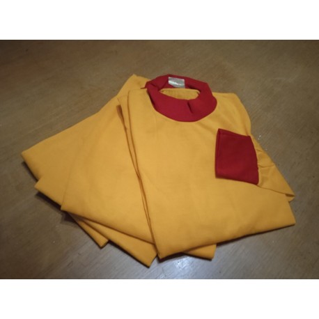 Set 4 Maglie da Calcio CSB Giallo Rosso TG 44 '80 Vintage Nuove