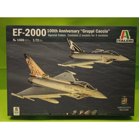 EF 2000 100th Anniversary Scala 1:72 N1406 Italeri Plastic Model Kit Nuovo