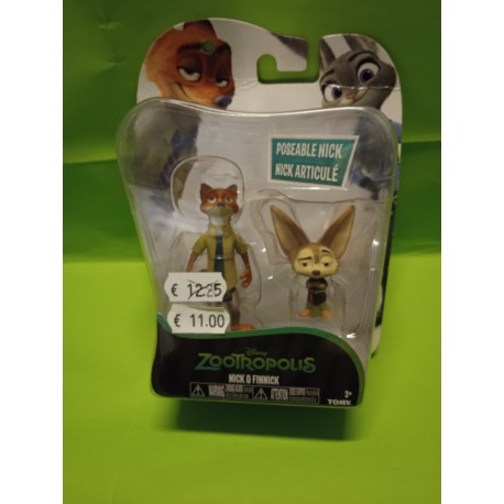 Zootropolis Nick e Finnick Disney Action Figure Tomy