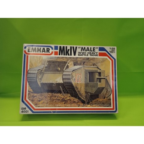 MkIV Male WWI Heavy Battle Tank Plastic Model Kit EM 4001 Scala 1:35 Emhar