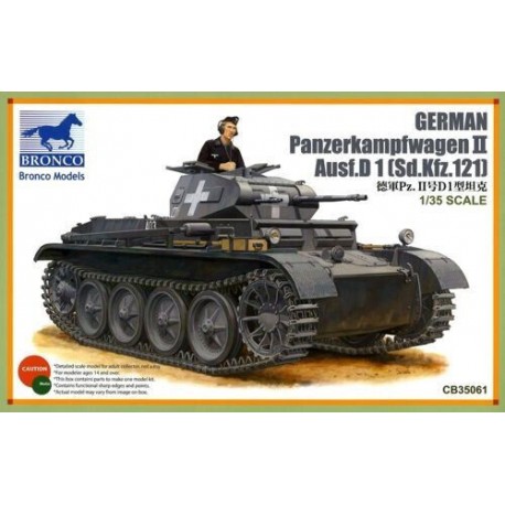 WWII German Panzerkampfwagen II Ausf.D - Plastic Model Kit 1:35 Bronco