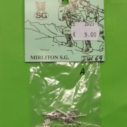 Mitragliatrici Italiane WWII 1/72 Mirliton metallo 3 miniature IIGM69 Soldatini