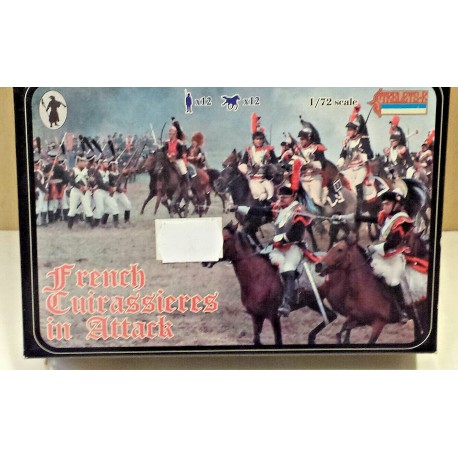 French Cuirassieres in Attack Napoleonic War 24 Figures Soldiers 1/72 Strelets 