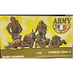 French Combat Group WWII 1/35 Heller Plastic Military Figures Soldatini 81143