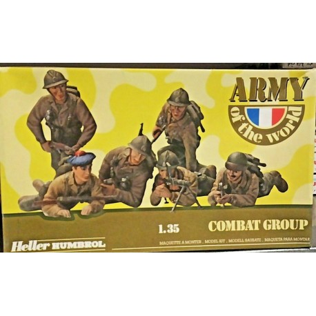 French Combat Group WWII 1/35 Heller Plastic Military Figures Soldatini 81143