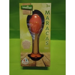 Maragas in Legno Rosso Legnoland Strumento Musicale Bambino Globo Nuovo