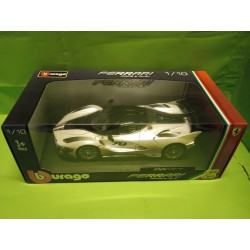 Ferrari  FXXKevo  Race Play Silver Die Cast Model 1/18 Burago