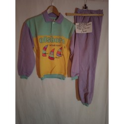 Tuta Garzata Donna TG. 36  Misto Cotone Anni '80 Elleci Vintage Nuovo