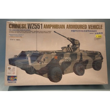 Chinese WZ551 Amphibian Armoured Vehicle  Plastic Model Kit Scala 1/35 Trumpeter