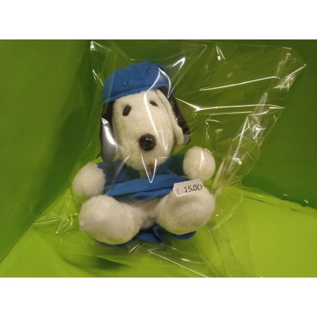 Snoopy in Peluches con camicia da notte azzurra Cagnolino