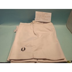 Calzoncini Tennis di Cotone Bianchi Taglia 30-76 cm Fred Perry Vintage Nuovo