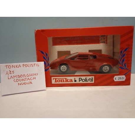 Lamborghini Countach Rosso Die Cast Model 1/25 Tonka Polistil 