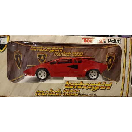 Lamborghini Countach 5000 Quattrovalvole LP Red  1:16 Polistil Italy Die-Cast