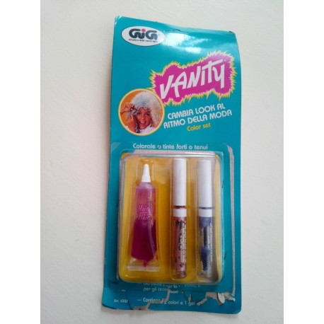 Galoob Vanity Color Hair Set 2 Colors+1Gel GiG Vintage (xx)