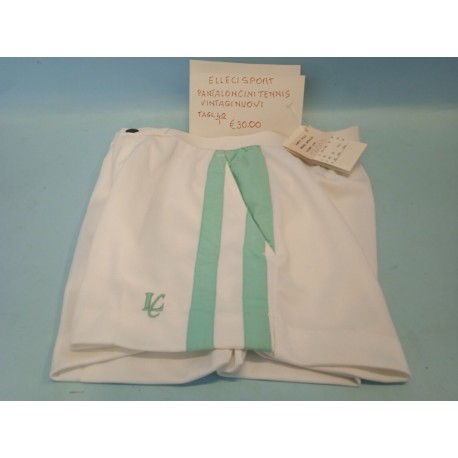 Calzoncino Tennis Bianco Elasticizzato Taglia 40 Elleci Sport Vintage Nuovo