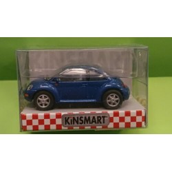 VW New Beetle (met.blue) pullback mechanism 1/64 ca (diecast-metal) Kinsmart