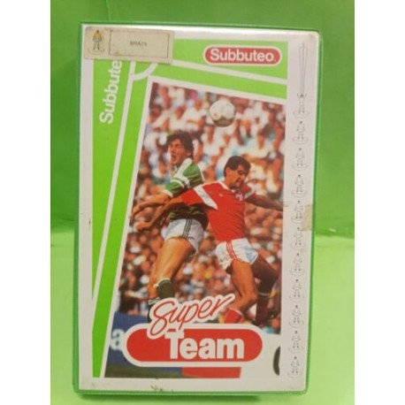 Brasile - Super Team Subbuteo Squadra di Calcio  11 giocatori + Box tipo VHS