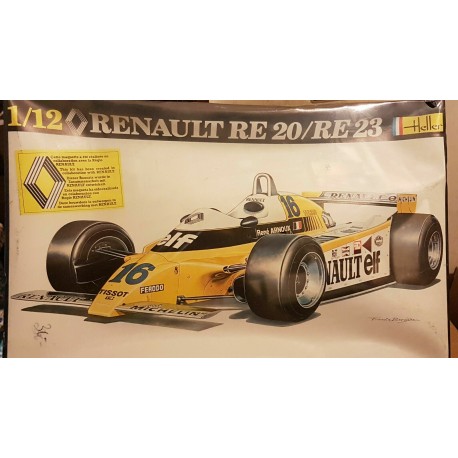 Renault Re 20/Re 23 plastic model kit 1/12 Heller N°791 Formula 1 Automobile