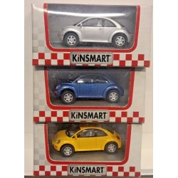 VW New Beetle - set di 3 mod. - pullback  1/64 ca (diecast-metal) Kinsmart