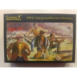 WWII Undrerground Resisters Partisans Toy Soldiers 1/72 Caesar Miniatures - H006