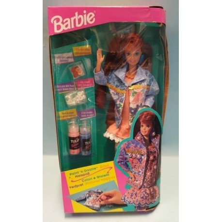 Barbie Paint' Dazzle Colori e Gioielli - Bambola Mattel Nuova Vintage