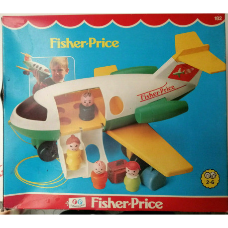 Aeroplano da trainare Fisher Price N°182 Vintage Anni '80