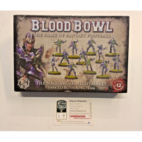 BLOOD BOWL NAGGAROTH NIGHTMARES DARK ELF TEAM 200-54 - GAMES WORKSHOP GW NUOVA