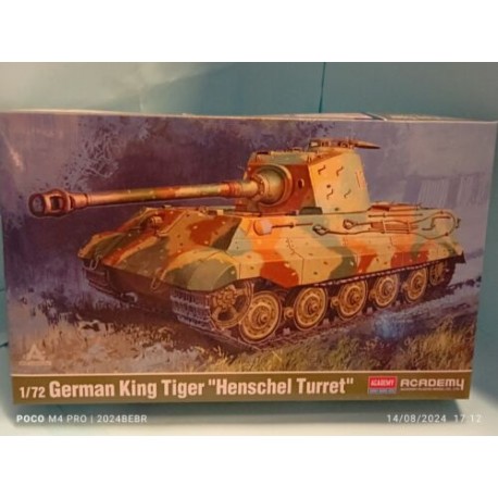 German WW2 Tank King Tiger Henschel Model Plastic Kit N° 1/72 cod.13423 Academy