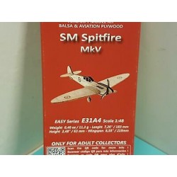 SM Spitfire Mkv Balsa Aircraft Model Kit scala 1:48 E031A4 Anner Factory