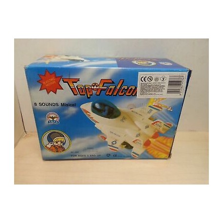 Top Falco Aereo Elettrico per Bambini 8 Suoni Golden Toys Vintage