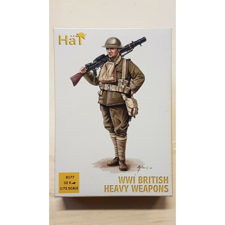 WWI British Heavy Weapon Figures 32 Soldiers Hat 1/72 N°8177 Soldatini 