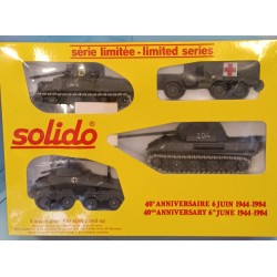 Set Tanks 4pcs B Die Cast Model 1/50 40 Anniversaire 6 Juin 44-84 Solido Limited