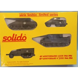 Set Tanks 4pcs A Die Cast Model 1/50 40 Anniversaire 6 Juin 44-84 Solido Limited