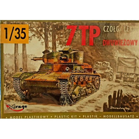 7TP Tank double turret - Plastic Model Kit 1/35 Mirage N°33502