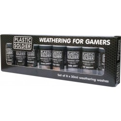 Weathering Washes fo Gamers - Plastic Soldiers - Colori 8 x 30 ml. WSET01