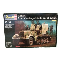 Vierlingsflak 38 A8T Germany WWII Tank Plastic Model Kit 1/72 Revell 03126