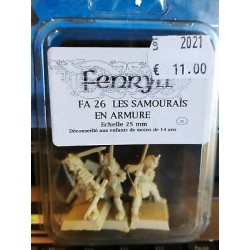 Samurai in Armatura Fa 26 Resin Miniature 25 mm Fenryll 3 miniature