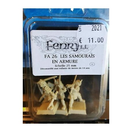 Samurai in Armatura Fa 26 Resin Miniature 25 mm Fenryll 3 miniature