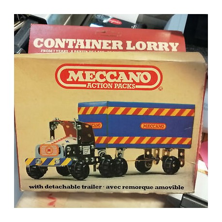 MECCANO - ACTION PACKS - Container Lorry - Made in France -VINTAGE - 86203-1