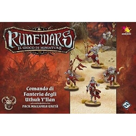 RUNEWARS: Comando di Fanteria Uthuk Y'llan - Miniature  Esp. ita (no Heroquest )