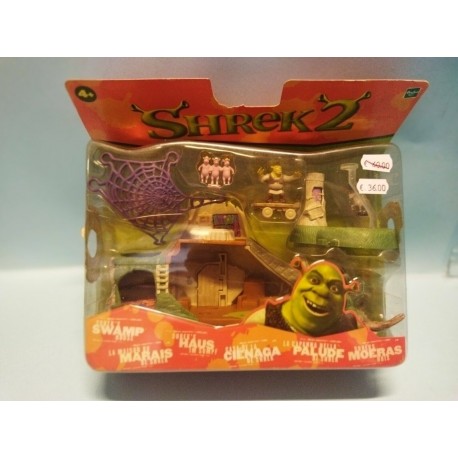 Shrek 2 - Hasbro - Shrek Swamp House - Action set completo e sigillato